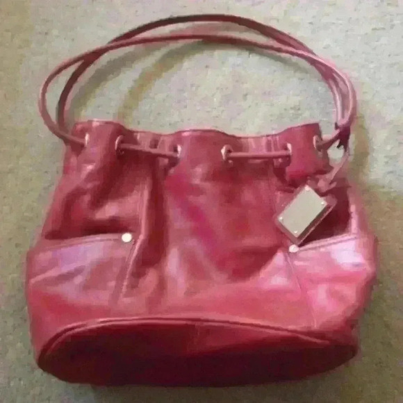 TIGNANELLO SOFT RED 100% LEATHER‎ SHOULDER BAG - Picture 1 of 14